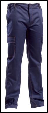 Pantalone linea ignifugo tessuto slt 3398 78%cot 20%pol 2% fibra antist. - blu arancio -